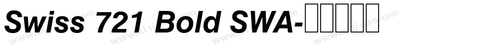 Swiss 721 Bold SWA字体转换